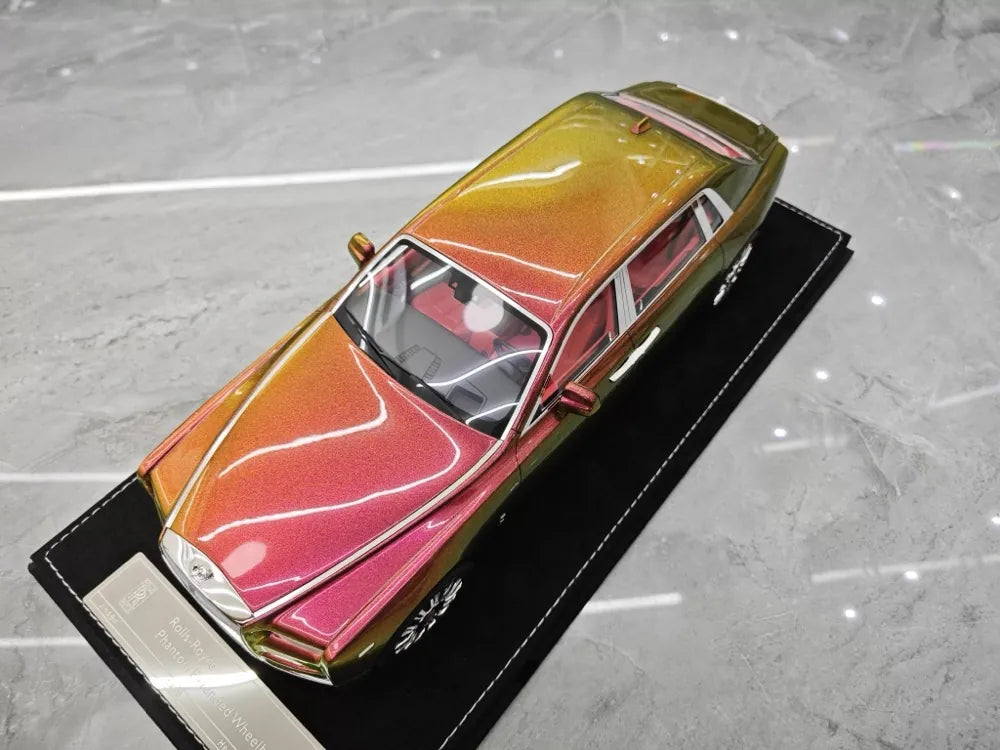 [Henson & Heaven] 1:18 Rolls-Royce 2017 Phantom VIII Chameleon Gold Green Model Car Resin