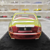 [Henson och Heaven] 1:18 Rolls-Royce 2017 Phantom VIII Chameleon guld grön modellbil resin