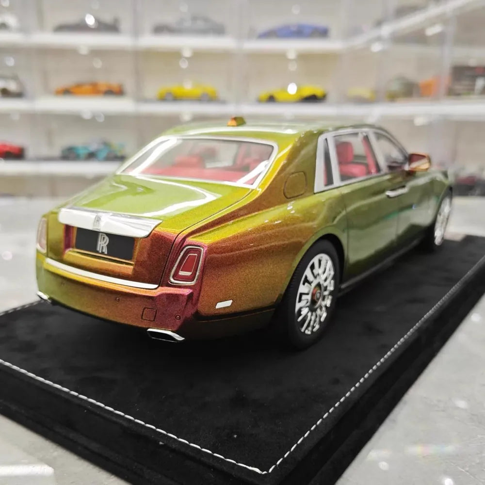 [Henson & Heaven] 1:18 Rolls-Royce 2017 Phantom VIII Chameleon Gold Green Model Car Resin