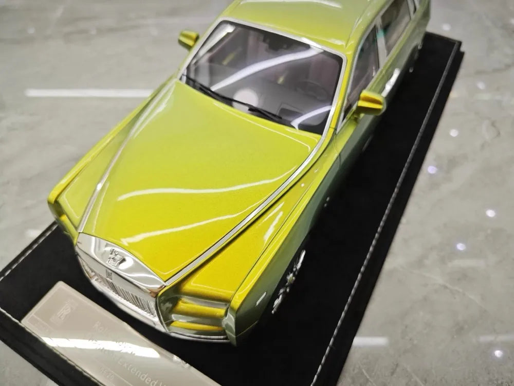 [Henson & Heaven] 1:18 Rolls-Royce 2017 Phantom VIII Metallic Lime Green Model Car Resin