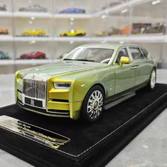 [Henson & Heaven] 1:18 Rolls-Royce 2017 Phantom VIII Metallic Lime Green Model Car Resin
