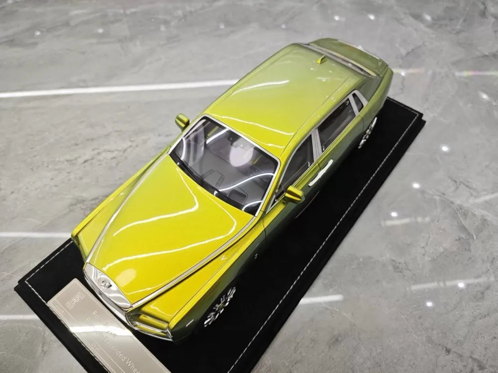 [Henson & Heaven] 1:18 Rolls-Royce 2017 Phantom VIII Metallic Lime Green Model Car Resin