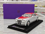 [Henson & Heaven] 1:18 Rolls-Royce 2017 Phantom VIII White & Red Model Car Resin