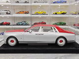 [Henson & Heaven] 1:18 Rolls-Royce 2017 Phantom VIII White & Red Model Car Resin
