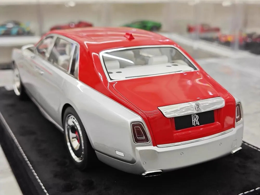 [Henson & Heaven] 1:18 Rolls-Royce 2017 Phantom VIII White & Red Model Car Resin