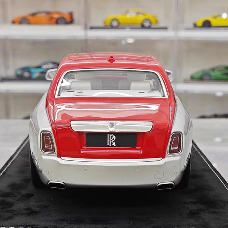 [Henson & Heaven] 1:18 Rolls-Royce 2017 Phantom VIII White & Red Model Car Resin
