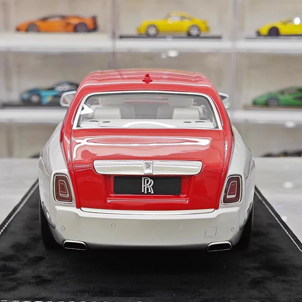 [Henson & Heaven] 1:18 Rolls-Royce 2017 Phantom VIII White & Red Model Car Resin