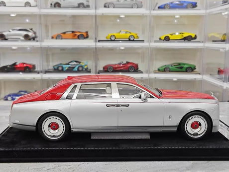 [Henson & Heaven] 1:18 Rolls-Royce 2017 Phantom VIII White & Red Model Car Resin