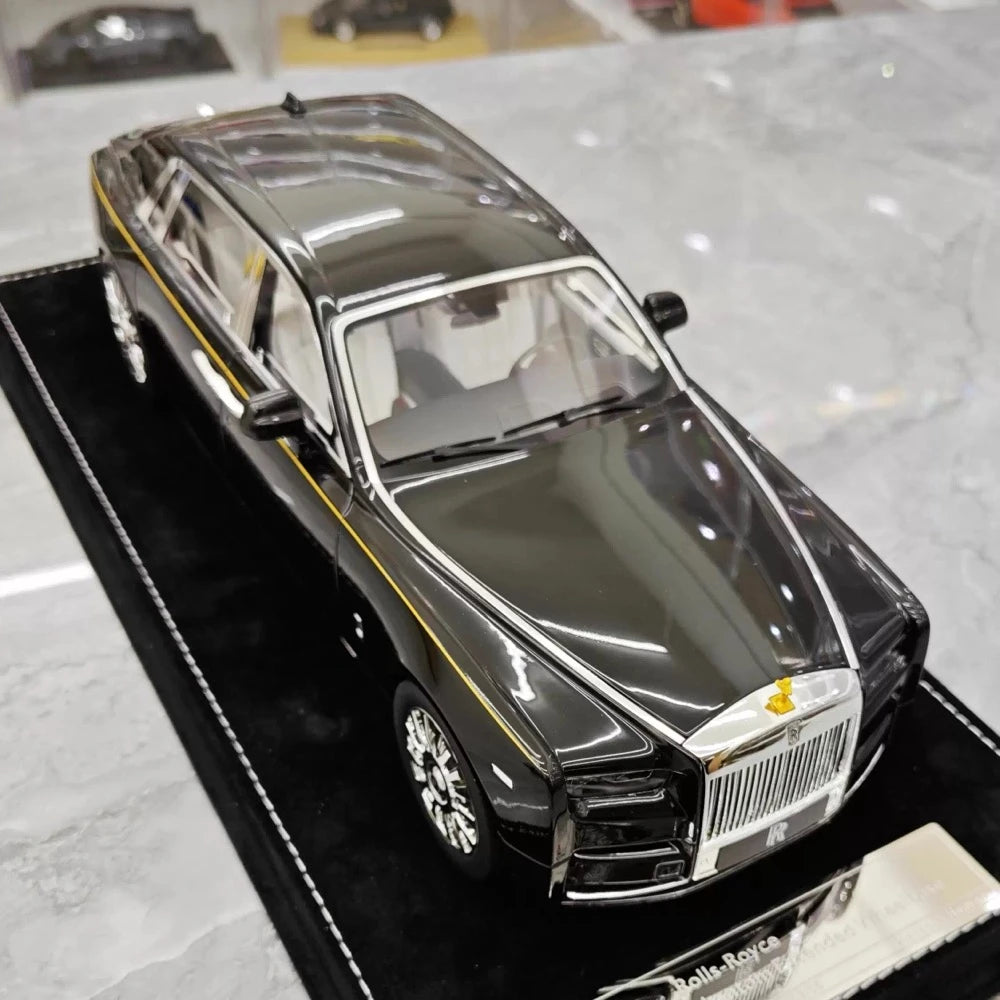 [Henson & Heaven] 1:18 Rolls-Royce 2017 Phantom VIII Extended Wheelbase Black Model Car Resin