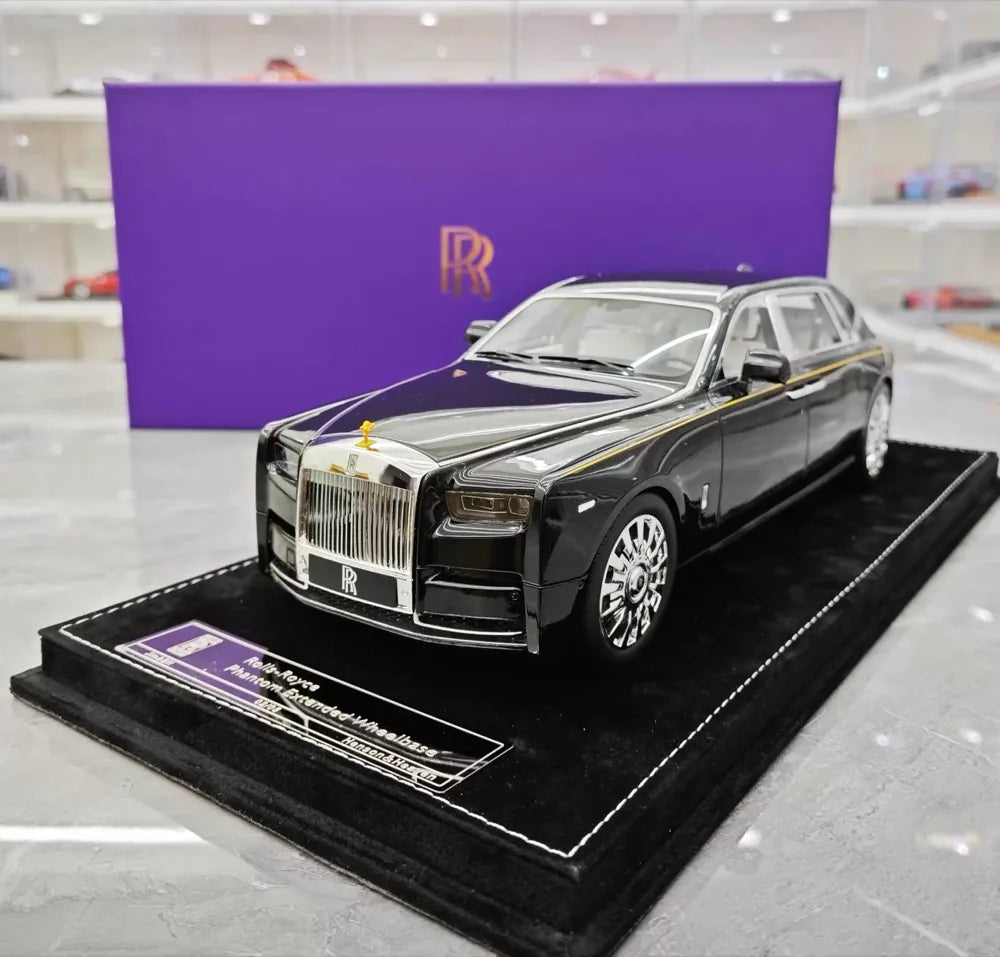 [Henson & Heaven] 1:18 Rolls-Royce 2017 Phantom VIII Extended Wheelbase Black Model Car Resin