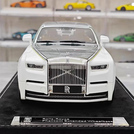 [Henson & Heaven] 1:18 Rolls-Royce 2017 Phantom VIII Extended Wheelbase White Black Model Car Resin