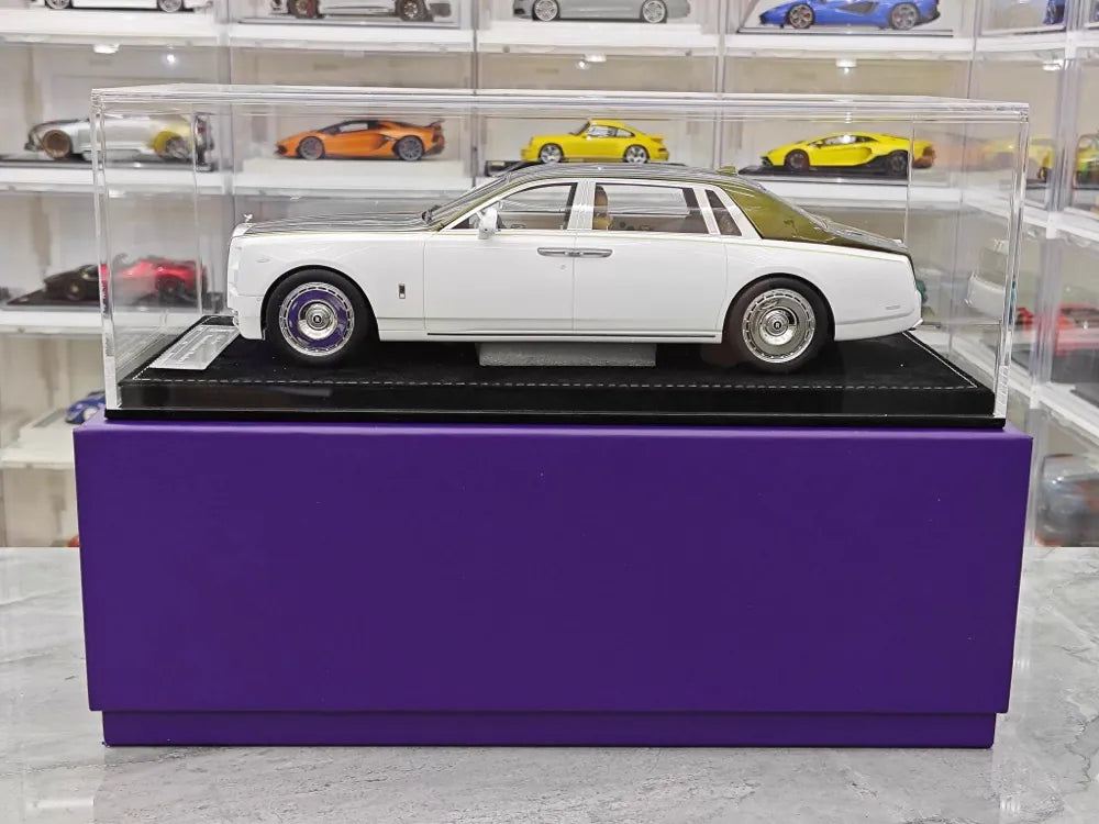 [Henson & Heaven] 1:18 Rolls-Royce 2017 Phantom VIII Extended Wheelbase White Black Model Car Resin