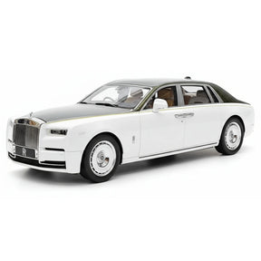 [Henson & Heaven] 1:18 Rolls-Royce 2017 Phantom VIII Extended Wheelbase bianco nero modellino di auto resina