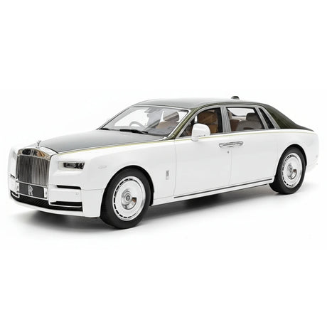 [Henson & Heaven] 1:18 Rolls-Royce 2017 Phantom VIII Extended Wheelbase White Black Model Car Resin