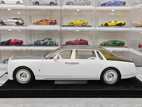 [Henson & Heaven] 1:18 Rolls-Royce 2017 Phantom VIII Extended Wheelbase White Black Model Car Resin