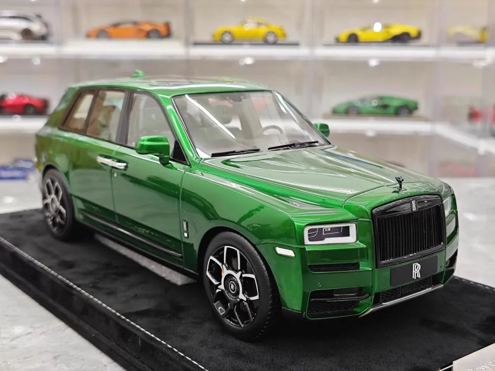 [Henson & Heaven] 1:18 Rolls-Royce 2018 Cullinan verde modellino di auto resina
