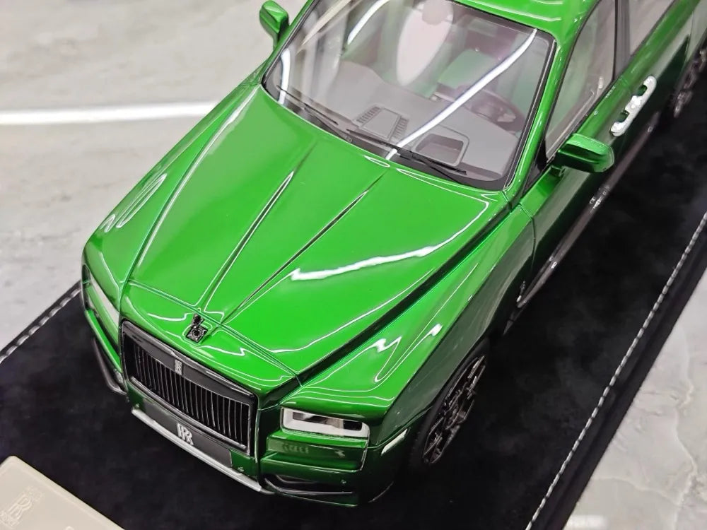 [Henson & Heaven] 1:18 Rolls-Royce 2018 Cullinan verde modellino di auto resina