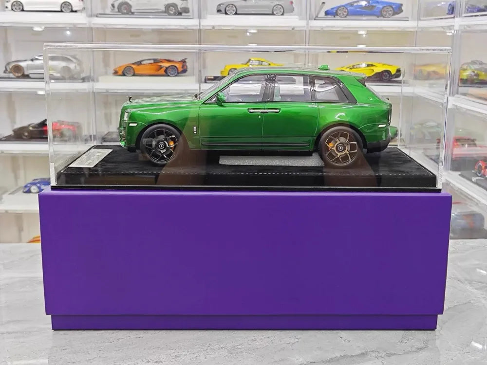 [Henson & Heaven] 1:18 Rolls-Royce 2018 Cullinan verde modellino di auto resina