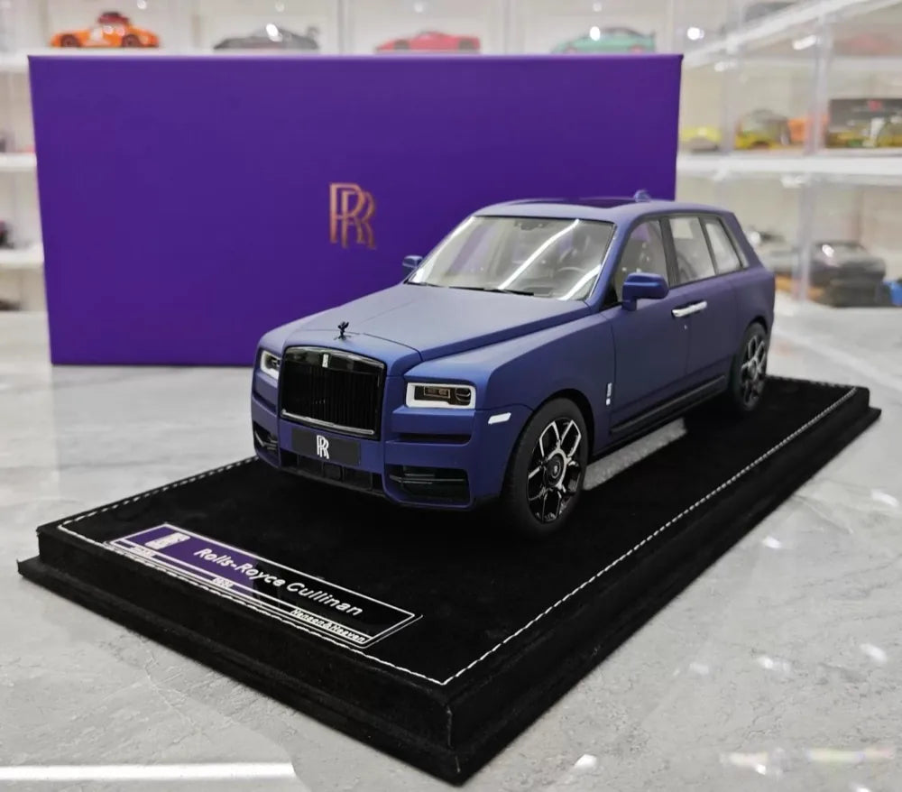 [Henson & Heaven] 1:18 Rolls-Royce 2018 Cullinan BB blu modellino di auto resina