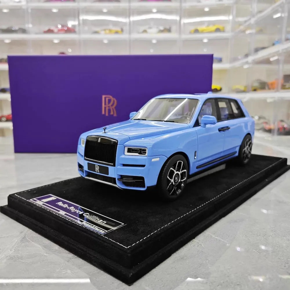 [Henson & Heaven] 1:18 Rolls-Royce 2018 Cullinan BB Cyan Model Car Resin