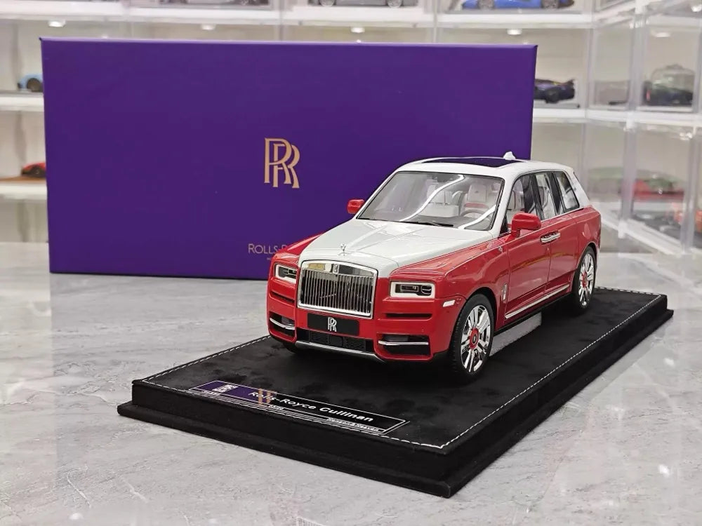 [Henson & Heaven] 1:18 Rolls-Royce 2018 Cullinan BB レッド & ホワイト モデルカー レジン