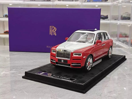 [Henson & Heaven] 1:18 Rolls-Royce 2018 Cullinan BB Red & White Model Car Resin