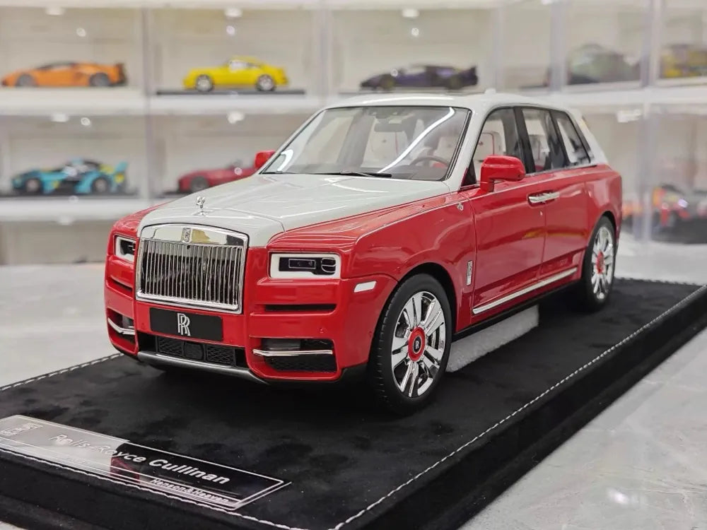 [Henson & Heaven] 1:18 Rolls-Royce 2018 Cullinan BB Red & White Model Car Resin