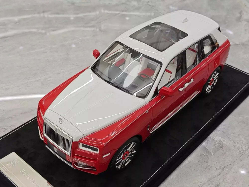 [Henson & Heaven] 1:18 Rolls-Royce 2018 Cullinan BB レッド & ホワイト モデルカー レジン