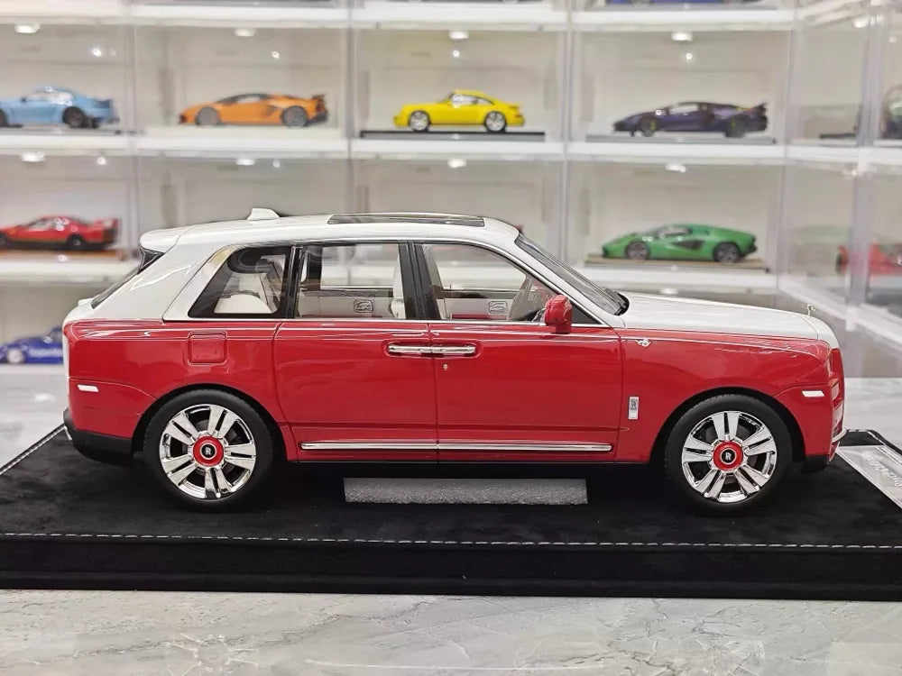 [Henson & Heaven] 1:18 Rolls-Royce 2018 Cullinan BB レッド & ホワイト モデルカー レジン
