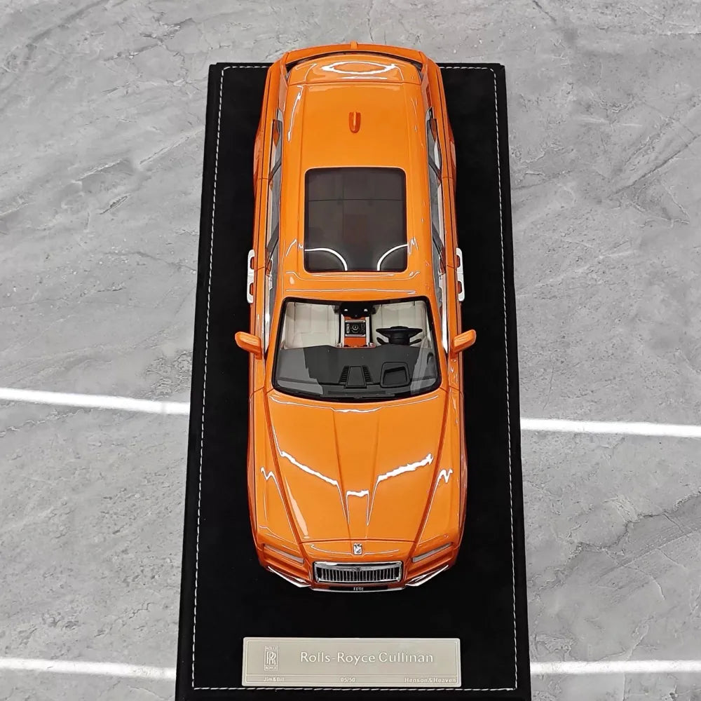[Henson & Heaven] 1:18 Rolls-Royce 2018 Cullinan Orange Model Car Resin