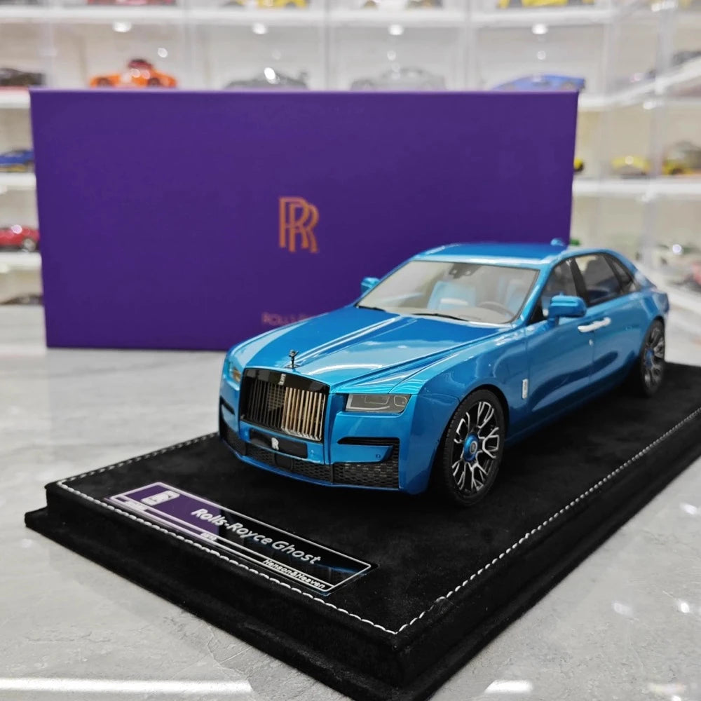[Henson & Heaven] 1:18 Rolls-Royce 2020 Ghost Glossy Blue Model Car Resin