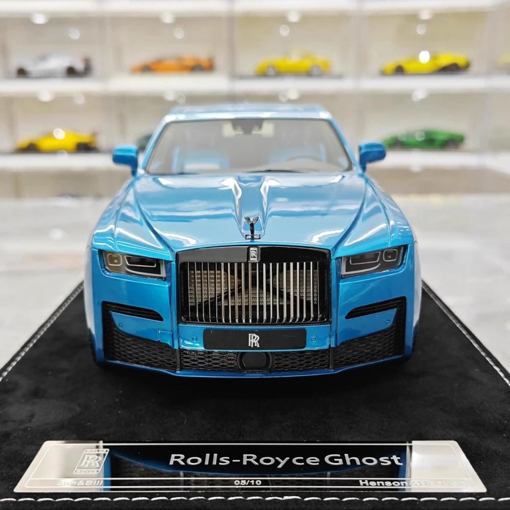 [Henson & Heaven] 1:18 Rolls-Royce 2020 Ghost Glossy Blue Model Car Resin