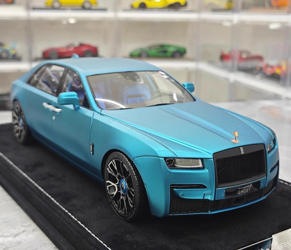 [Henson & Heaven] 1:18 Rolls-Royce 2020 Ghost Matte Blue Model Car Resin