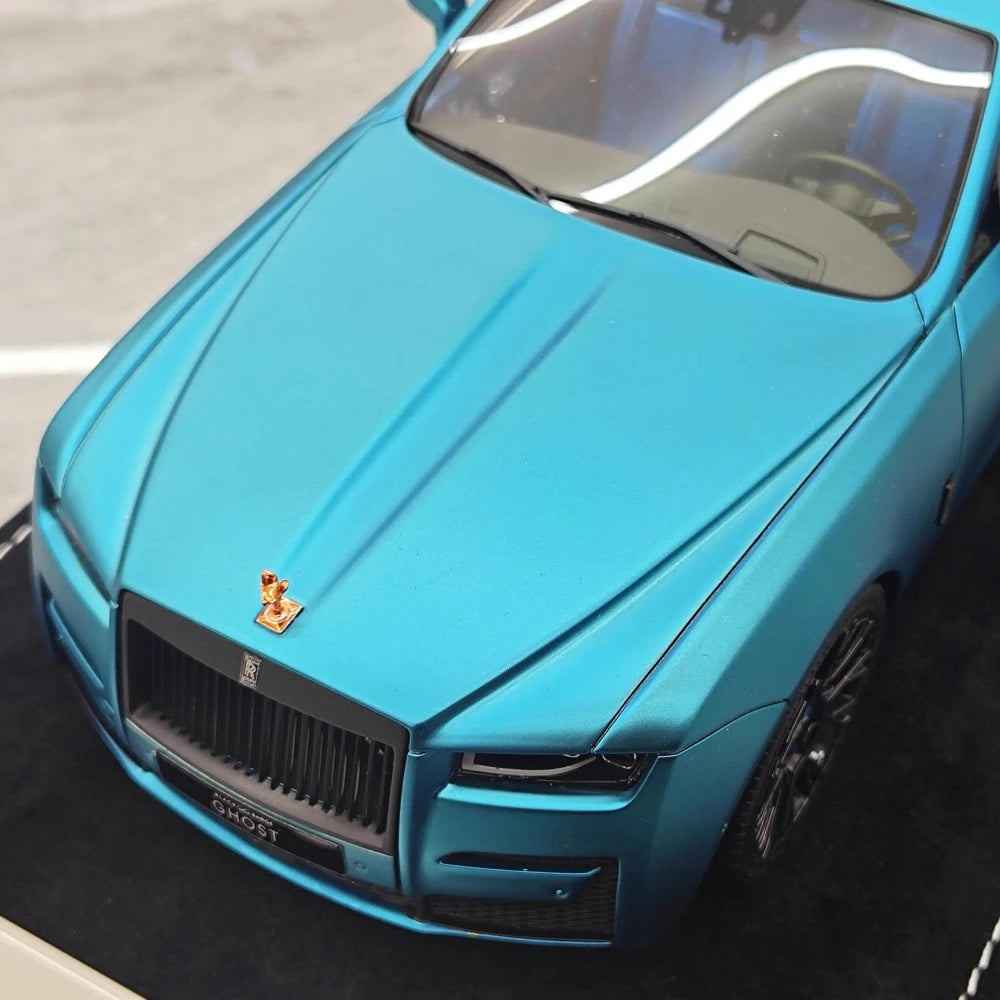 [Henson & Heaven] 1:18 Rolls-Royce 2020 Ghost Matte Blue Model Car Resin