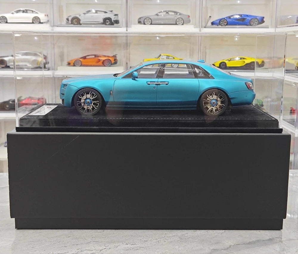 [Henson & Heaven] 1:18 Rolls-Royce 2020 Ghost Matte Blue Model Car Resin