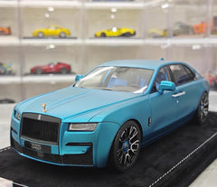 [Henson & Heaven] 1:18 Rolls-Royce 2020 Ghost Matte Blue Model Car Resin
