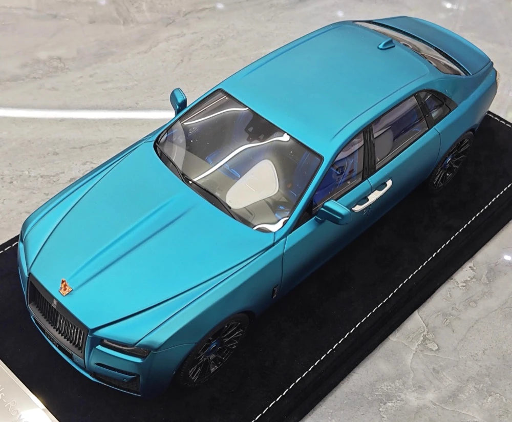 [Henson & Heaven] 1:18 Rolls-Royce 2020 Ghost Matte Blue Model Car Resin