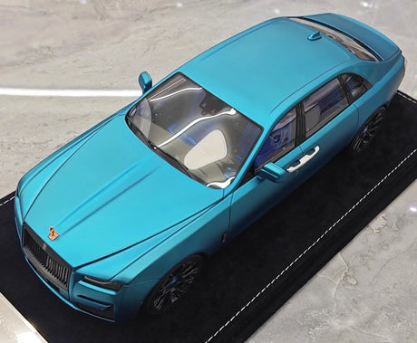 [Henson & Heaven] 1:18 Rolls-Royce 2020 Ghost Matte Blue Model Car Resin