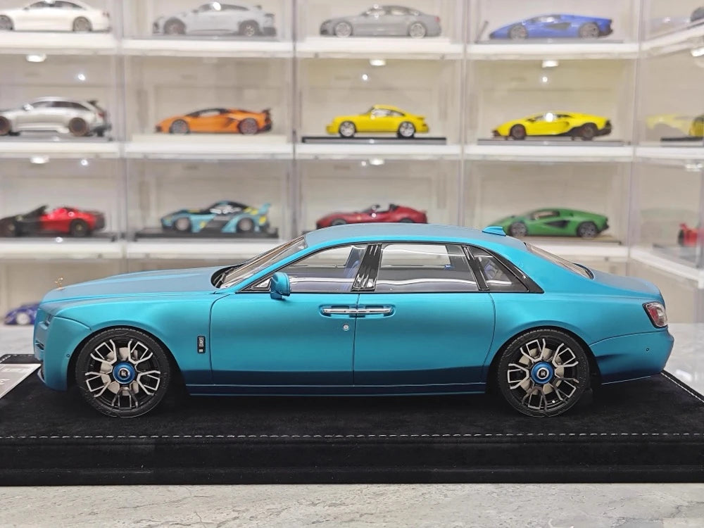 [Henson & Heaven] 1:18 Rolls-Royce 2020 Ghost Matte Blue Model Car Resin