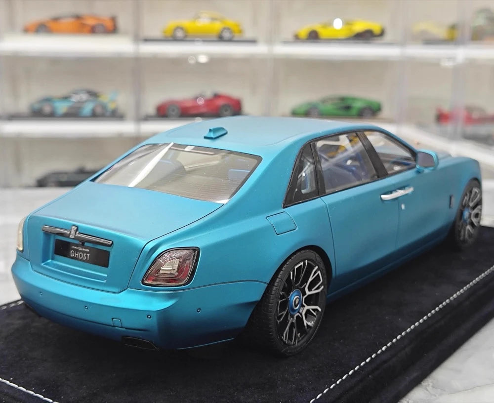 [Henson & Heaven] 1:18 Rolls-Royce 2020 Ghost Matte Blue Model Car Resin