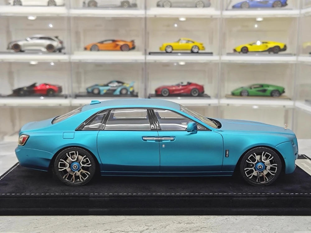 [Henson & Heaven] 1:18 Rolls-Royce 2020 Ghost Matte Blue Model Car Resin