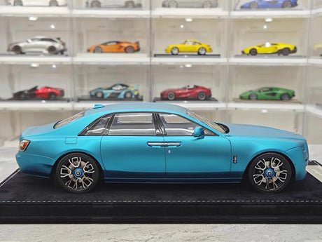 [Henson & Heaven] 1:18 Rolls-Royce 2020 Ghost Matte Blue Model Car Resin