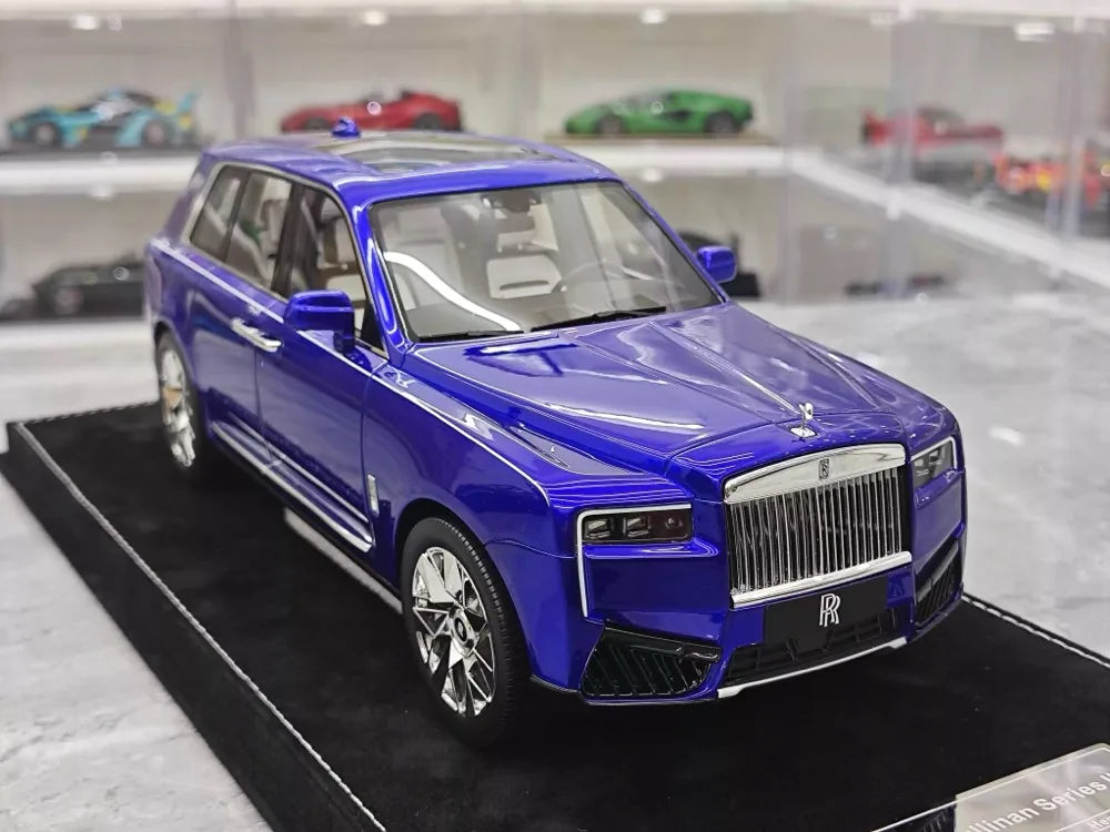 [Henson & Heaven] 1:18 Rolls-Royce 2023 Cullinan Series II Blue Model Car Resin