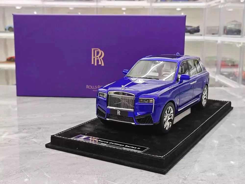 [Henson & Heaven] 1:18 Rolls-Royce 2023 Cullinan Series II Blue Model Car Resin