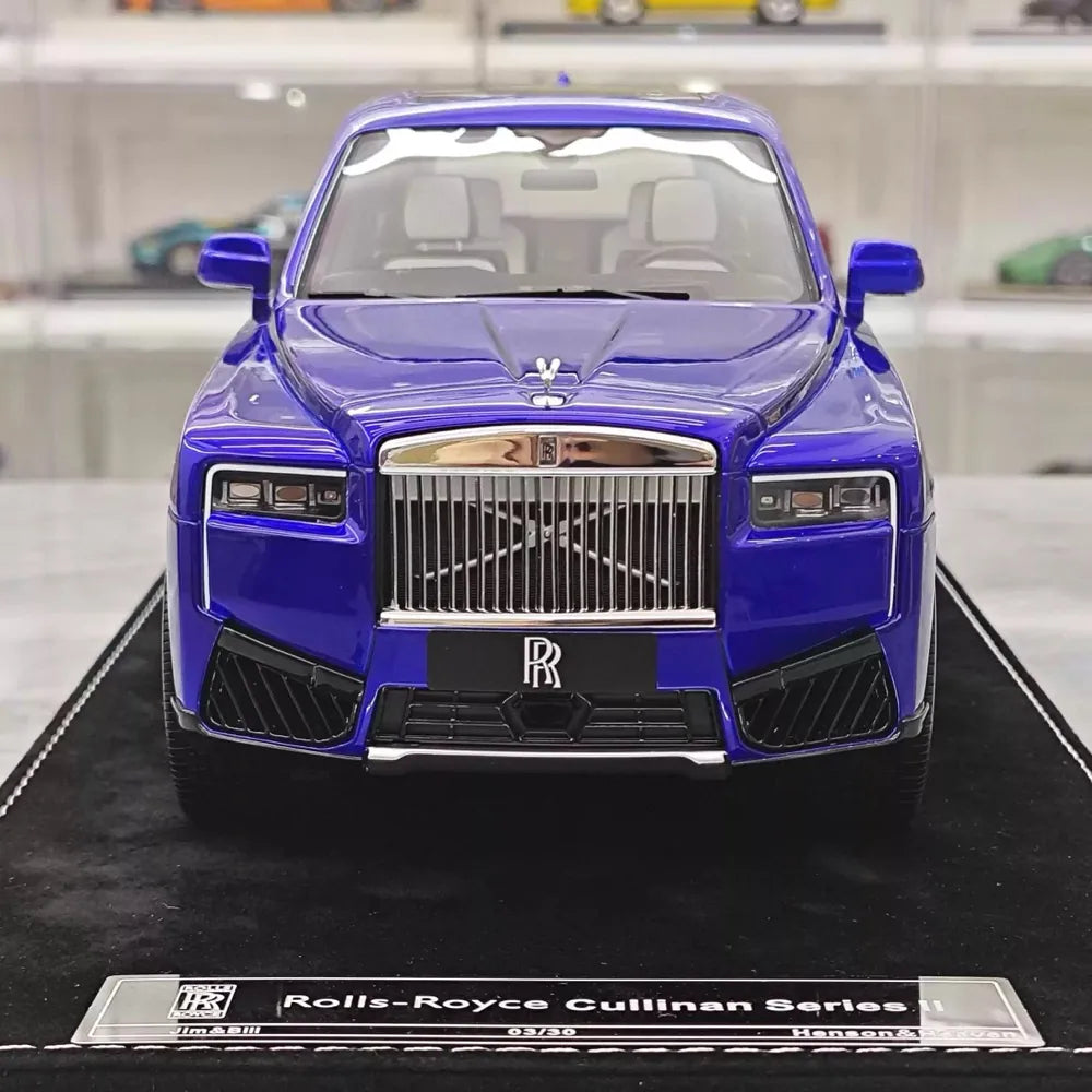 [Henson & Heaven] 1:18 Rolls-Royce 2023 Cullinan Series II Blue Model Car Resin