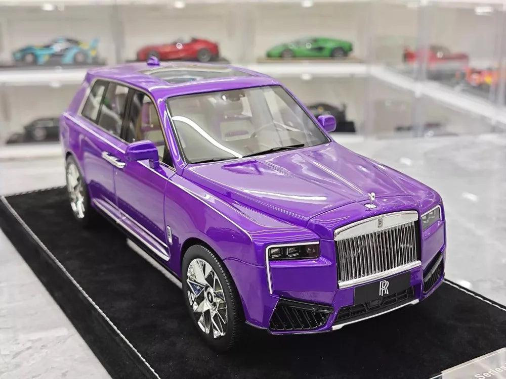 [Henson & Heaven] 1:18 Rolls-Royce 2023 Cullinan Series II Purple Model Car Resin