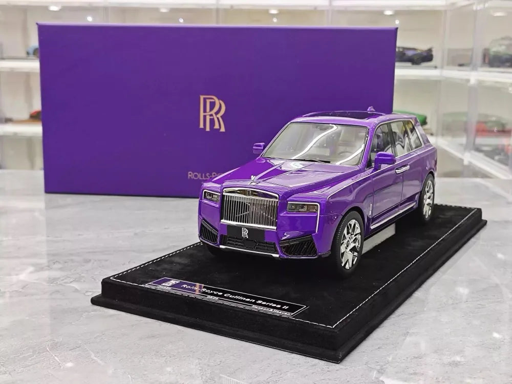 [Henson & Heaven] 1:18 Rolls-Royce 2023 Cullinan Series II Purple Model Car Resin