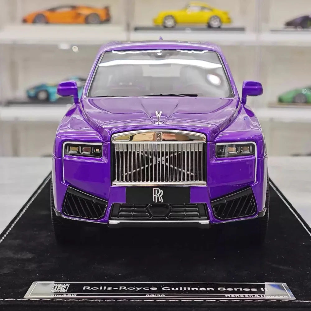 [Henson & Heaven] 1:18 Rolls-Royce 2023 Cullinan Series II Purple Model Car Resin
