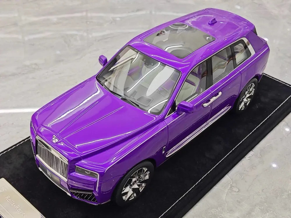 [Henson & Heaven] 1:18 Rolls-Royce 2023 Cullinan Series II Purple Model Car Resin