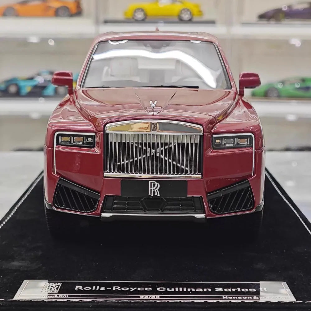 [Henson & Heaven] 1:18 Rolls-Royce 2023 Cullinan Series II Red Model Car Resin
